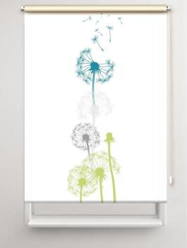 Rollo Dandelions mixed two , Rollo, Motivrollo, Rollo mit Druck, Fotorollo, bedrucktes Rollo, Fensterrollo,verdunkelndes Rollo, Sonnenschutz Rollo